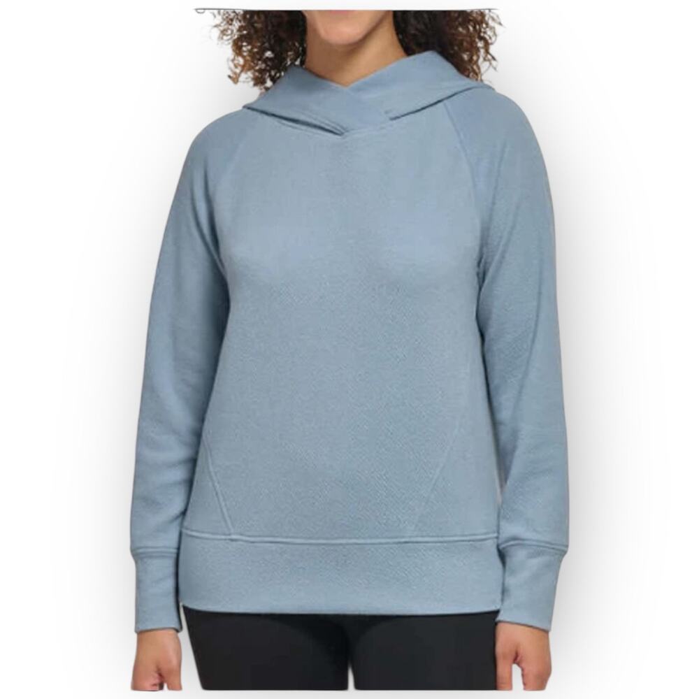 NWT Marc New York Women’s Lightweight Textured Hoodie – Blue – Size Large